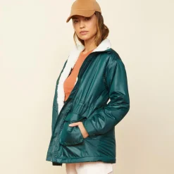 MONROW Reversible Sherpa Lined Jacket DEEPFOREST Cheap